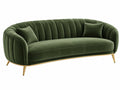 2-zitsbank 170 x 85 x 78 cm fluweel donkergroen art-decostijl